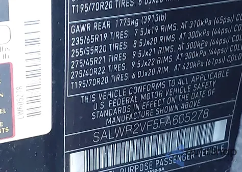 2015 Land Rover Range Rover Sport 3.0L V6 Supercharged Hse из США, поврежденный, VIN SALWR2VF5FA605278